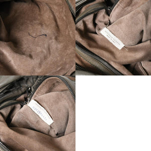 極美品 BOTTEGA VENETA ボッテガヴェネタ ホーボーワンショルダーバッグ イントレチャート レザー グレー B01259445Y 中古 4a009350