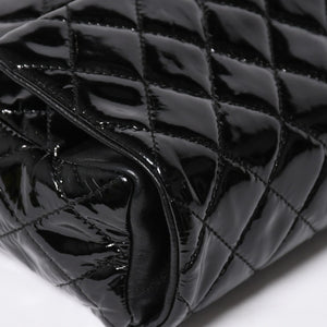 Very Good Condition CHANEL Chanel Matelasse Upside Down Chain Shoulder Bag No. 12 Coco Mark Patent Leather Black Used 4a009343
