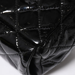 Very Good Condition CHANEL Chanel Matelasse Upside Down Chain Shoulder Bag No. 12 Coco Mark Patent Leather Black Used 4a009343