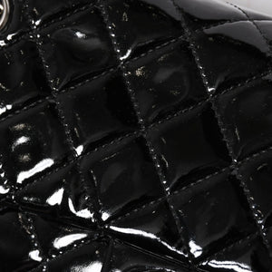Very Good Condition CHANEL Chanel Matelasse Upside Down Chain Shoulder Bag No. 12 Coco Mark Patent Leather Black Used 4a009343