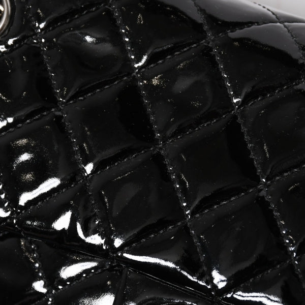 Very Good Condition CHANEL Chanel Matelasse Upside Down Chain Shoulder Bag No. 12 Coco Mark Patent Leather Black Used 4a009343