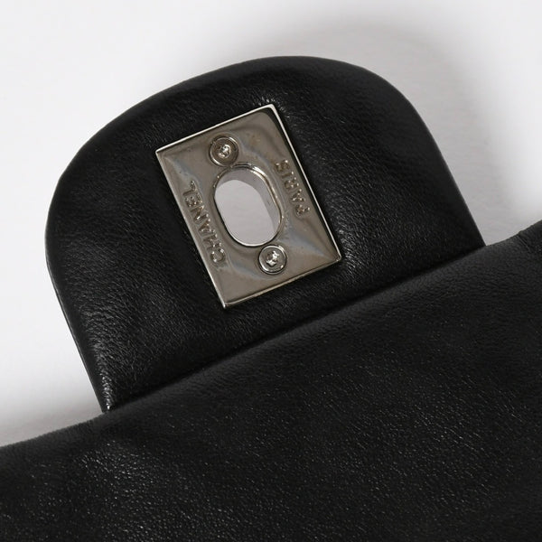 Very Good Condition CHANEL Chanel Matelasse Upside Down Chain Shoulder Bag No. 12 Coco Mark Patent Leather Black Used 4a009343