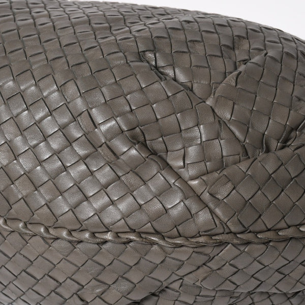 極美品 BOTTEGA VENETA ボッテガヴェネタ ホーボーワンショルダーバッグ イントレチャート レザー グレー B01259445Y 中古 4a009350