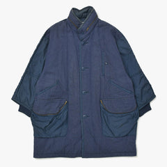 ISSEY MIYAKE Jacket Outerwear RF64185 Made in Japan Wool Cotton Nylon Navy Size 9 Good Condition Used 4a009366