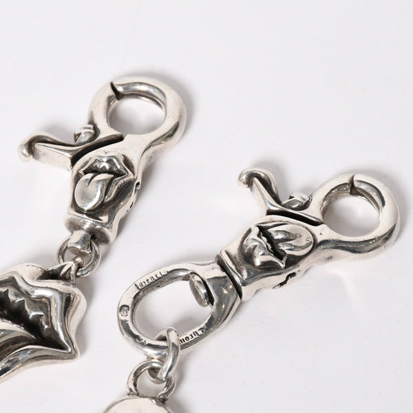 Mint condition Chrome Hearts Rolling Stones lipstick&タWallet chain, long, weight 466.0g, total length 55cm, 11 links, used, 4a009386