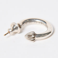 Very good condition CHROME HEARTS HOOP PLAIN Plain hoop earrings Weight approx. 3.61g 1995/.925 stamp Silver 925 One ear Used 4a009373