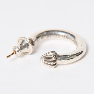 Very good condition CHROME HEARTS HOOP PLAIN Plain hoop earrings Weight approx. 3.61g 1995/.925 stamp Silver 925 One ear Used 4a009373