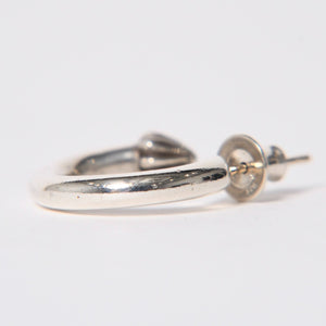 Very good condition CHROME HEARTS HOOP PLAIN Plain hoop earrings Weight approx. 3.61g 1995/.925 stamp Silver 925 One ear Used 4a009373