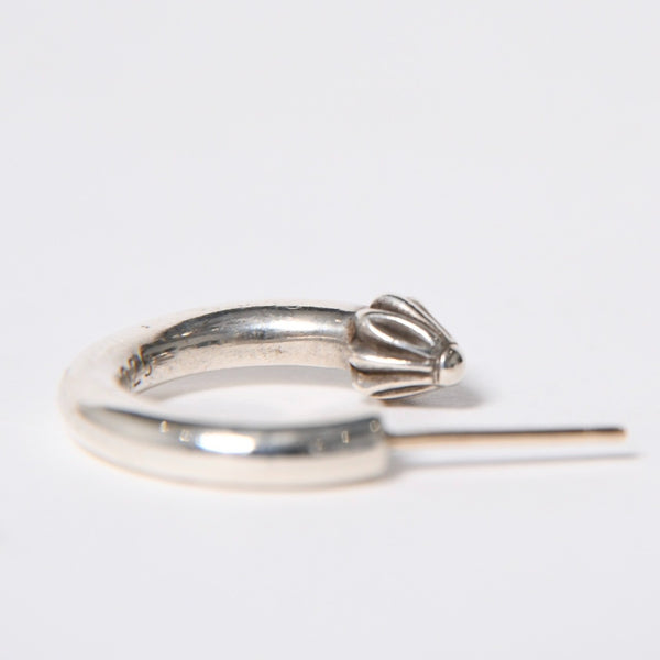 Very good condition CHROME HEARTS HOOP PLAIN Plain hoop earrings Weight approx. 3.61g 1995/.925 stamp Silver 925 One ear Used 4a009373