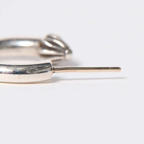 Very good condition CHROME HEARTS HOOP PLAIN Plain hoop earrings Weight approx. 3.61g 1995/.925 stamp Silver 925 One ear Used 4a009373