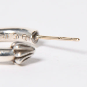 Very good condition CHROME HEARTS HOOP PLAIN Plain hoop earrings Weight approx. 3.61g 1995/.925 stamp Silver 925 One ear Used 4a009373