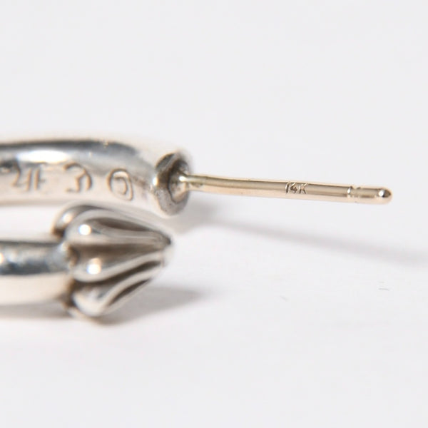 Very good condition CHROME HEARTS HOOP PLAIN Plain hoop earrings Weight approx. 3.61g 1995/.925 stamp Silver 925 One ear Used 4a009373