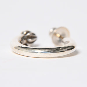 Very Good Condition CHROME HEARTS HOOP PLAIN Plain Hoop Earrings Weight Approximately 3.40g 1995/.925 Engraved Silver 925 Single Ear Used 4a009374