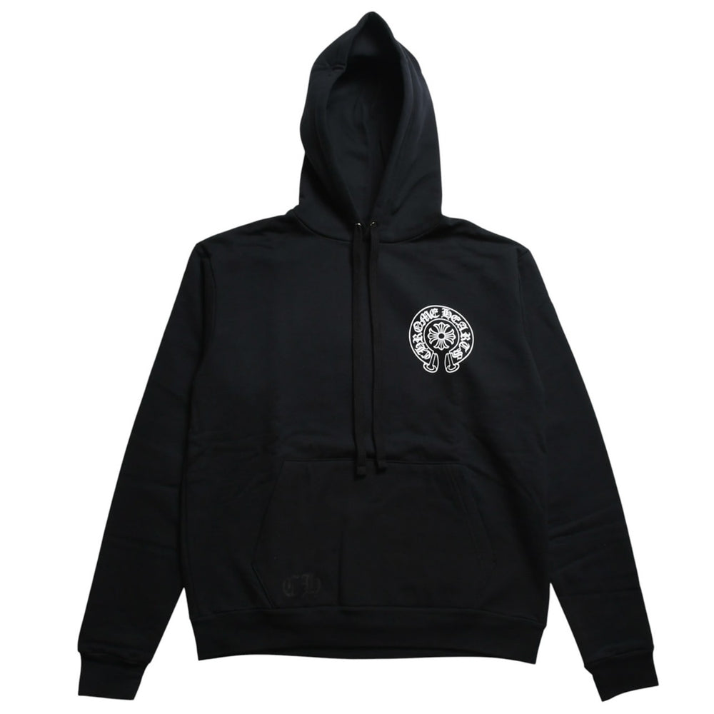 新品未使用 CHROME HEARTS クロムハーツ プルオーバー フーディー サイズXS ニューヨーク限定 ホースシュー ブラック 中古 4a009389