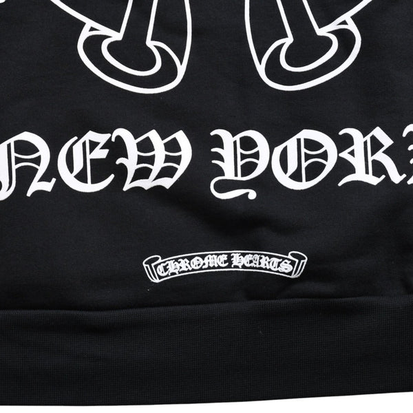 新品未使用 CHROME HEARTS クロムハーツ プルオーバー フーディー サイズXS ニューヨーク限定 ホースシュー ブラック 中古 4a009389