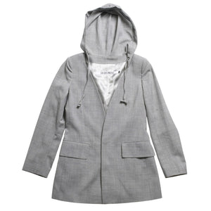 DIRK BIKKEMBERGS Dark Bikkenberg Wool Tailored Jacket Size 42 Gray Archive Hooded Good Condition Used 4a009317