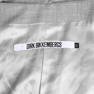 DIRK BIKKEMBERGS Dark Bikkenberg Wool Tailored Jacket Size 42 Gray Archive Hooded Good Condition Used 4a009317