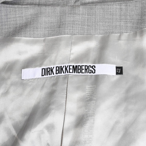 DIRK BIKKEMBERGS Dark Bikkenberg Wool Tailored Jacket Size 42 Gray Archive Hooded Good Condition Used 4a009317
