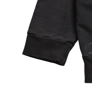 CHROME HEARTS クロムハーツ ネックロゴ クルーネック スウェット トレーナー サイズXL オールドイングリッシュ ブラック 美品 中古 4a009977