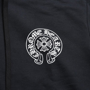新品未使用 CHROME HEARTS クロムハーツ プルオーバー フーディー サイズXS ニューヨーク限定 ホースシュー ブラック 中古 4a009389