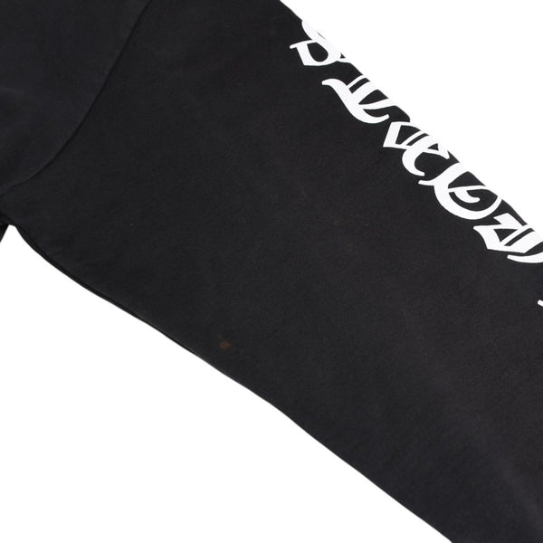 CHROME HEARTS クロムハーツ ネックロゴ クルーネック スウェット トレーナー サイズXL オールドイングリッシュ ブラック 美品 中古 4a009977