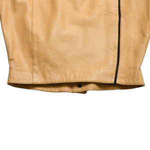 極美品 DIRK BIKKEMBERGS ダーク ビッケンバーグ レザージャケット ライダースジャケット サイズ44 イエロー アーカイブ 中古 4a009399