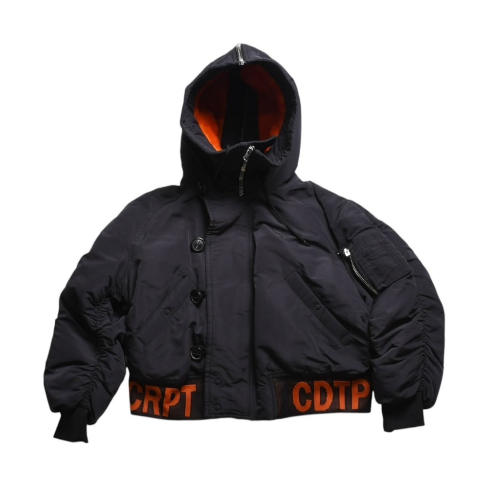 Very good condition RAF SIMONS × STERLING RUBY 14AW Quilted Bomber Jacket Size 46 Black Used 4a009433