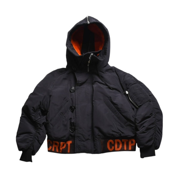 極美品 RAF SIMONS ラフシモンズ × STERLING RUBY スターリング ルビー 14AW キルテッド ボンバージャケット サイズ46 ブラック 中古 4a009433