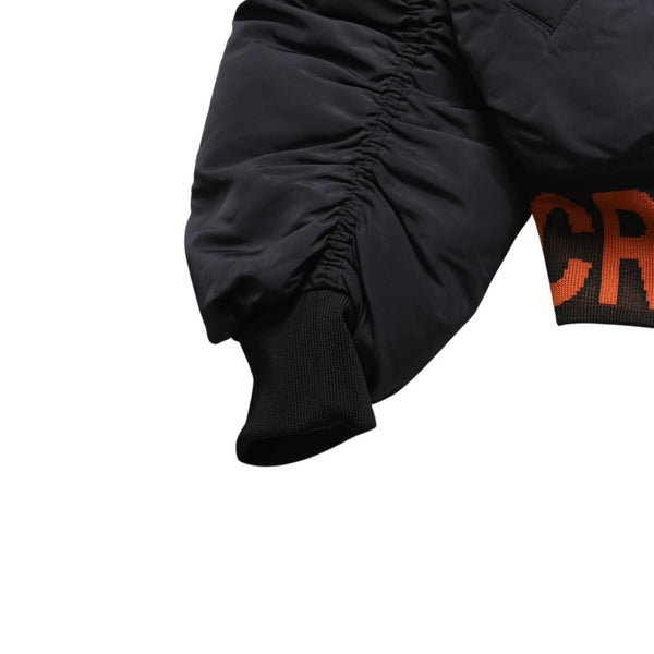 極美品 RAF SIMONS ラフシモンズ × STERLING RUBY スターリング ルビー 14AW キルテッド ボンバージャケット サイズ46 ブラック 中古 4a009433