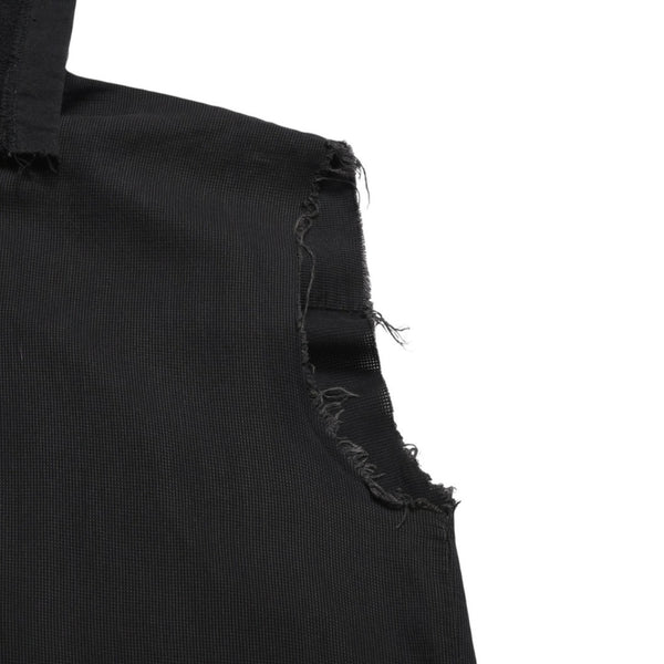 極美品 RAF SIMONS ラフシモンズ 03SS ノースリーブ シャツフーディ サイズ46 消費者期 ブラック アーカイブ 中古 4a009431