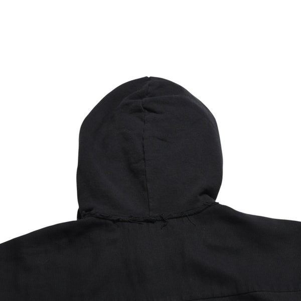 極美品 RAF SIMONS ラフシモンズ 03SS ノースリーブ シャツフーディ サイズ46 消費者期 ブラック アーカイブ 中古 4a009431