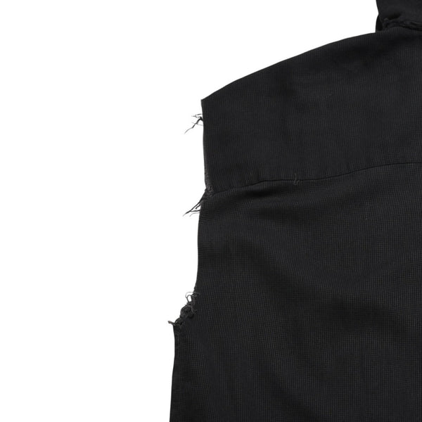極美品 RAF SIMONS ラフシモンズ 03SS ノースリーブ シャツフーディ サイズ46 消費者期 ブラック アーカイブ 中古 4a009431