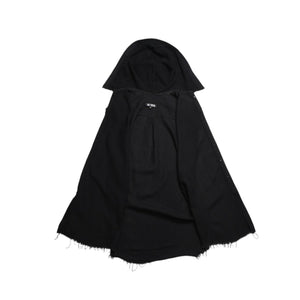 極美品 RAF SIMONS ラフシモンズ 03SS ノースリーブ シャツフーディ サイズ46 消費者期 ブラック アーカイブ 中古 4a009431