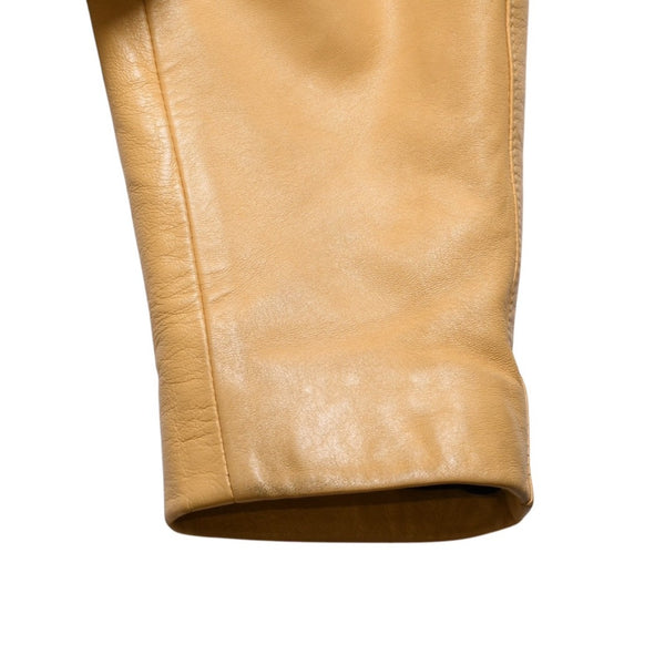 極美品 DIRK BIKKEMBERGS ダーク ビッケンバーグ レザージャケット ライダースジャケット サイズ44 イエロー アーカイブ 中古 4a009399