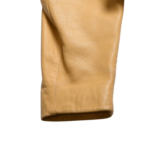 極美品 DIRK BIKKEMBERGS ダーク ビッケンバーグ レザージャケット ライダースジャケット サイズ44 イエロー アーカイブ 中古 4a009399
