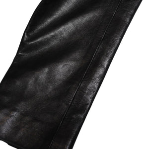 極美品 HELMUT LANG ヘルムートラング 01SS シングル レザー テーラードジャケット ブレザー H1041 サイズ38 本人期 ブラック 中古 4a009418