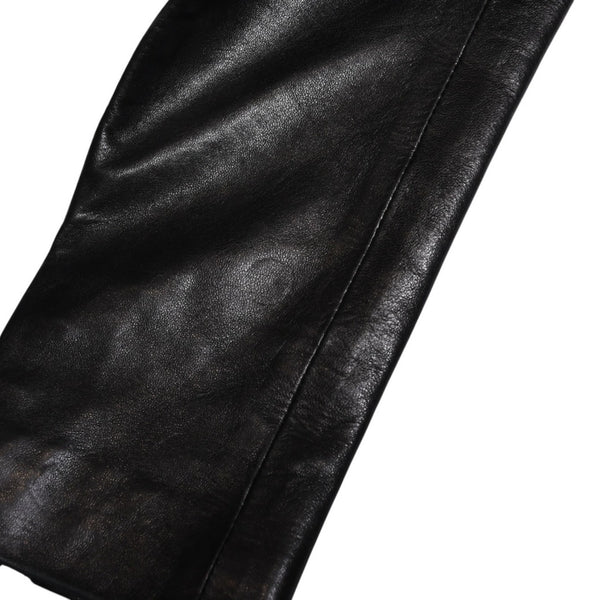 極美品 HELMUT LANG ヘルムートラング 01SS シングル レザー テーラードジャケット ブレザー H1041 サイズ38 本人期 ブラック 中古 4a009418
