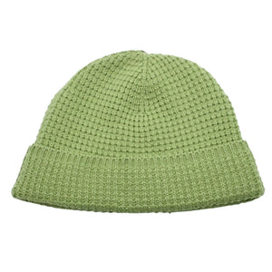 新品未使用 CHROME HEARTS クロムハーツ Hit＆Run Beanie ワッフルニット クロスボールボタン付き カシミヤ グリーン シルバー金具 中古 4a009362