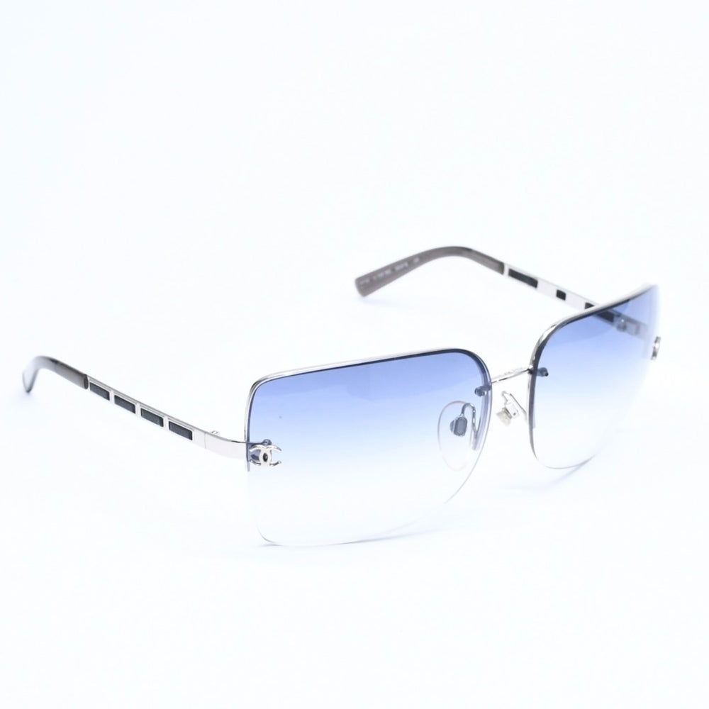 Very good condition CHANEL half rim sunglasses eyewear 4112 c.124/8G size 65□16 120 here mark gradation lens used 4a010061