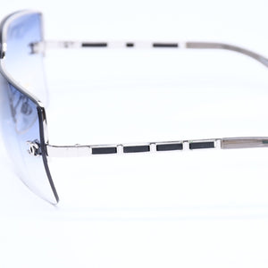 Very good condition CHANEL half rim sunglasses eyewear 4112 c.124/8G size 65□16 120 here mark gradation lens used 4a010061