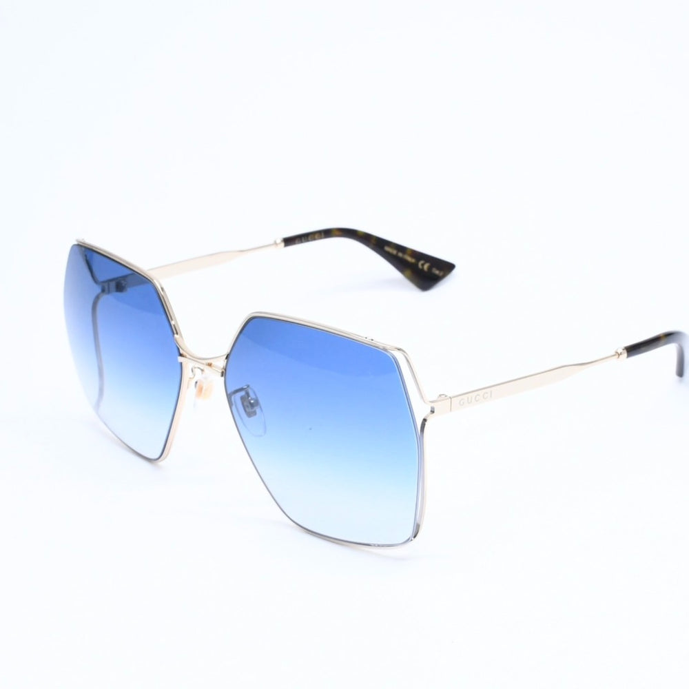 Very good condition GUCCI Gucci sunglasses eyewear GG0817/S 001 size 65□17 140 gold blue gradation used 4a009680