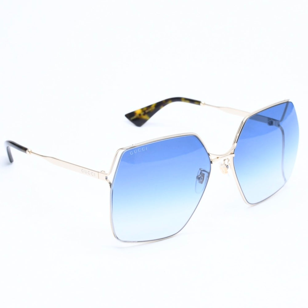 Very good condition GUCCI Gucci sunglasses eyewear GG0817/S 001 size 65□17 140 gold blue gradation used 4a009680