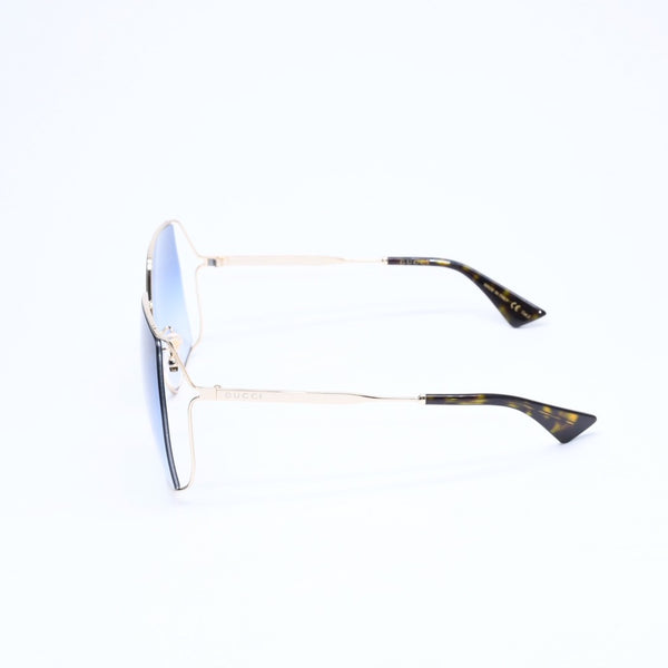 Very good condition GUCCI Gucci sunglasses eyewear GG0817/S 001 size 65□17 140 gold blue gradation used 4a009680