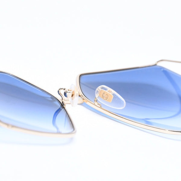 Very good condition GUCCI Gucci sunglasses eyewear GG0817/S 001 size 65□17 140 gold blue gradation used 4a009680