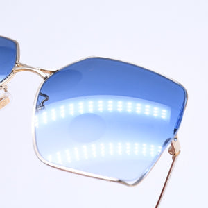 Very good condition GUCCI Gucci sunglasses eyewear GG0817/S 001 size 65□17 140 gold blue gradation used 4a009680