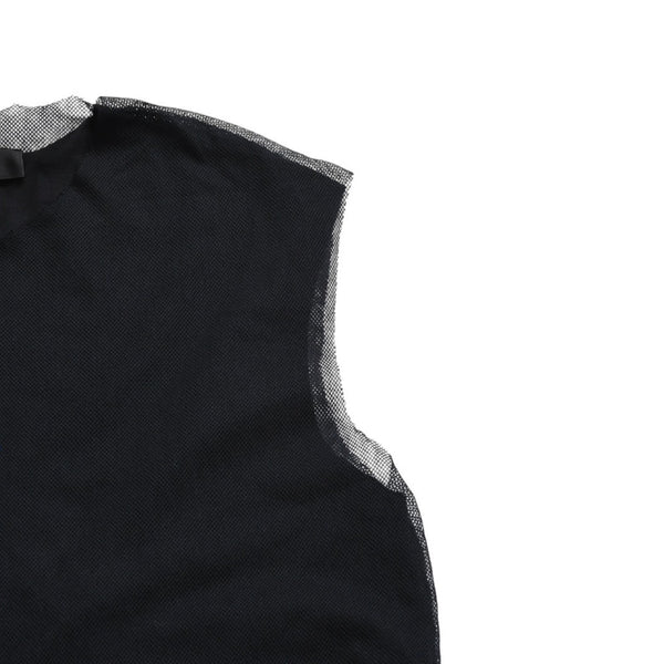 極美品 RAF SIMONS ラフシモンズ RESISTED メッシュレイヤード タンクトップ 46サイズ 2003年春夏 Consumed期 ブラック ブルー レッド 中古 4a009481