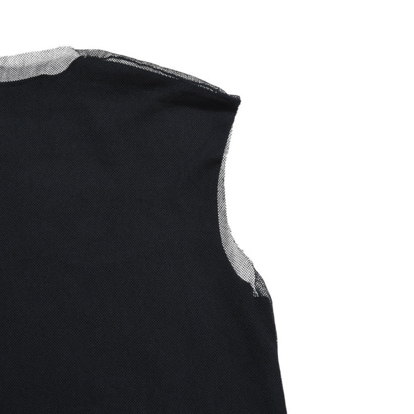 極美品 RAF SIMONS ラフシモンズ RESISTED メッシュレイヤード タンクトップ 46サイズ 2003年春夏 Consumed期 ブラック ブルー レッド 中古 4a009481