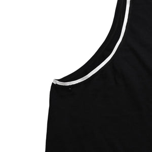 新品同様 CHANEL シャネル タンクトップ P72028K10330 サイズ50 ココマーク ブラック ホワイト コットン メンズ 中古 4a008643