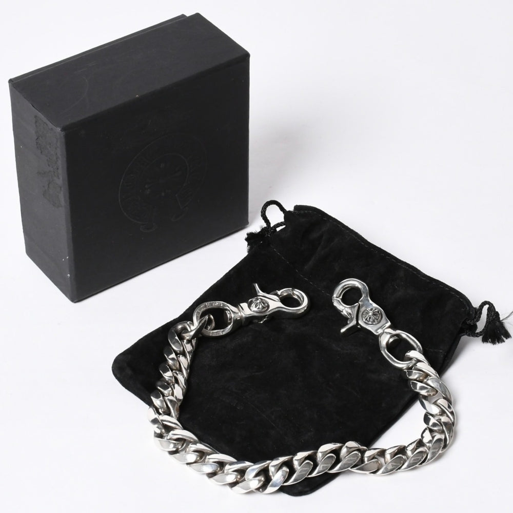 Like new CHROME HEARTS 2CLIP CLASSIC SHORT-T 2 Clip Short Classic Wallet Chain Weight 214.51g 25 Links Used 4a000556