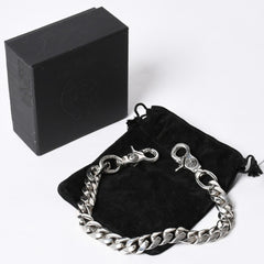 Like new CHROME HEARTS 2CLIP CLASSIC SHORT-T 2 Clip Short Classic Wallet Chain Weight 214.51g 25 Links Used 4a000556